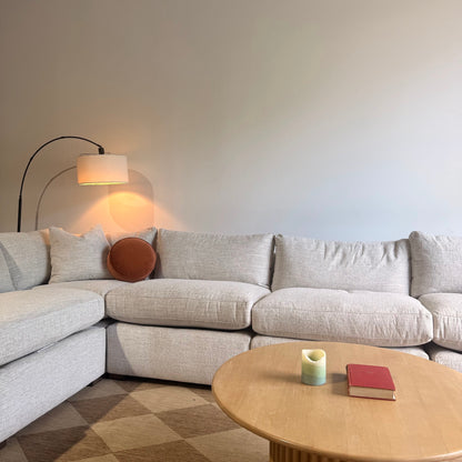 Brook Grand Corner Sectional in Anquilla Ivory Performance Chenille — Kindred Couches