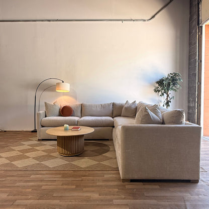 Brook Corner Sectional in Milano Sand Velvet — Kindred Couches