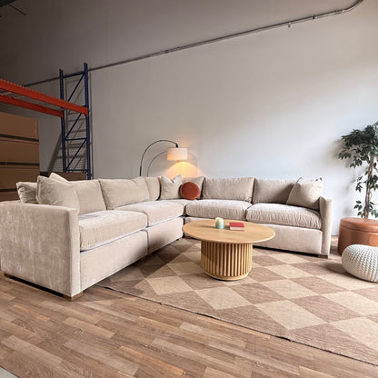 Brook Corner Sectional in Milano Sand Velvet — Kindred Couches