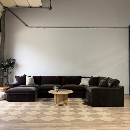 Woodland U-Shape Enclosed with Slim Ottoman reversed