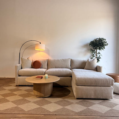 Brook Sofa + Ottoman in Milano Sand Velvet — Kindred Couches