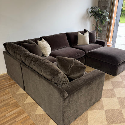 Woodland L-Shape Enclosed with Classic Ottoman from the left