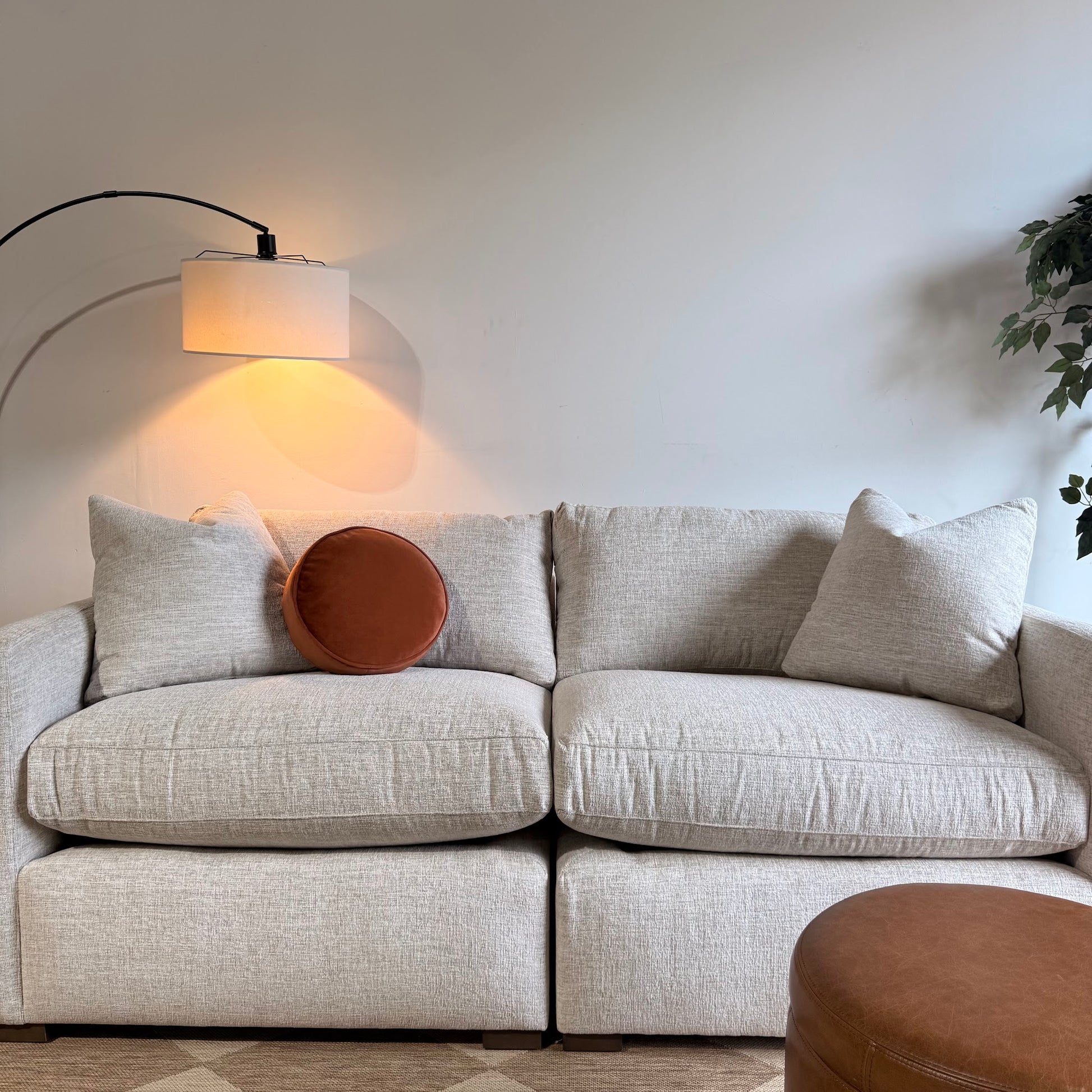 Brook Loveseat in Anquilla Ivory Performance Chenille — Kindred Couches