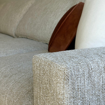 Cypress in Oatmeal Basketweave, fabric and seat detail