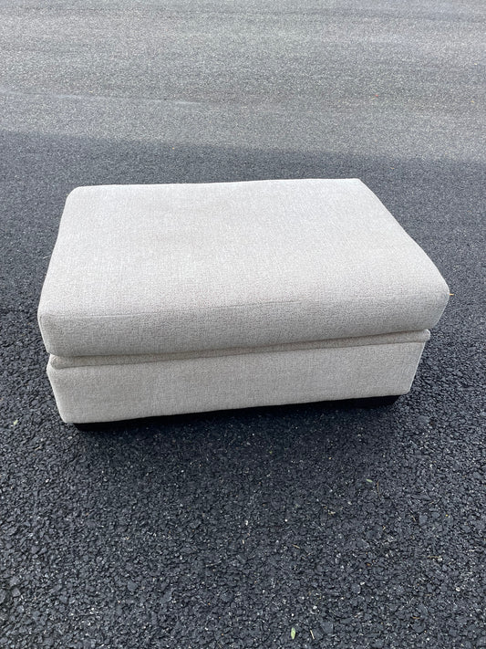 Conrad Storage Ottoman in beige Sand Fabric