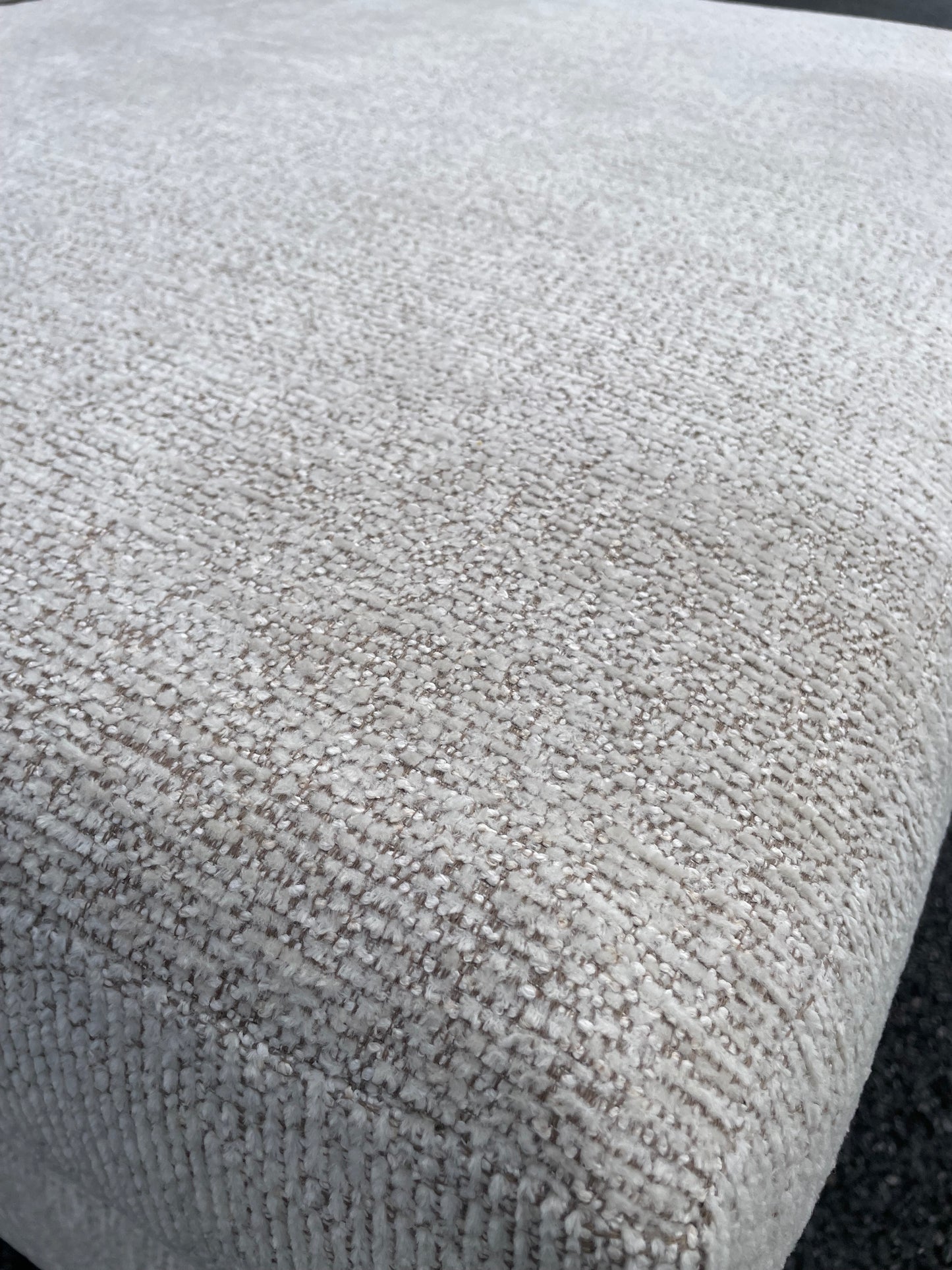 Conrad Storage Ottoman in beige Sand Fabric