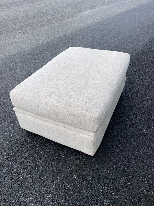 Conrad Storage Ottoman in beige Sand Fabric