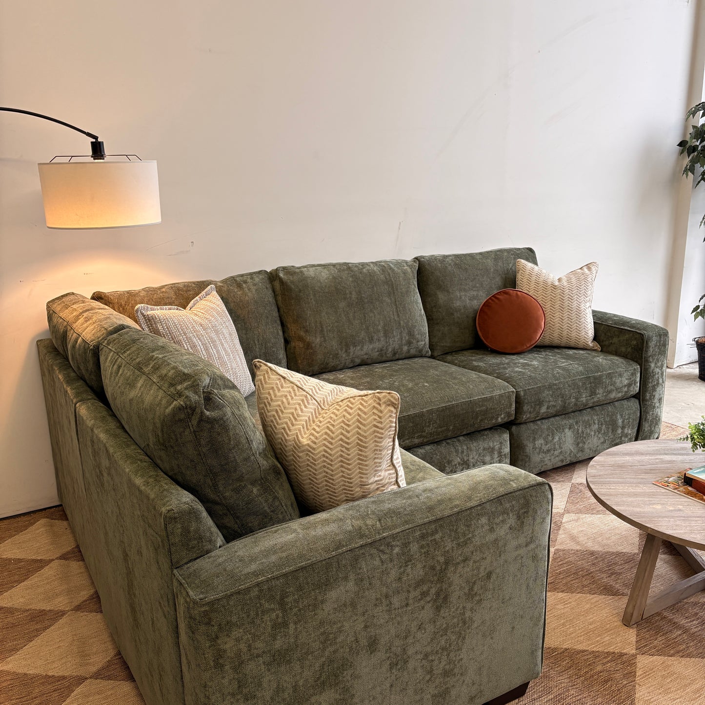 Atlas Modular L-Shape Enclosed in Green Chenille