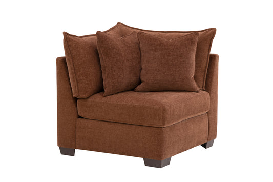 Ambler Corner in Rust Red Chenille