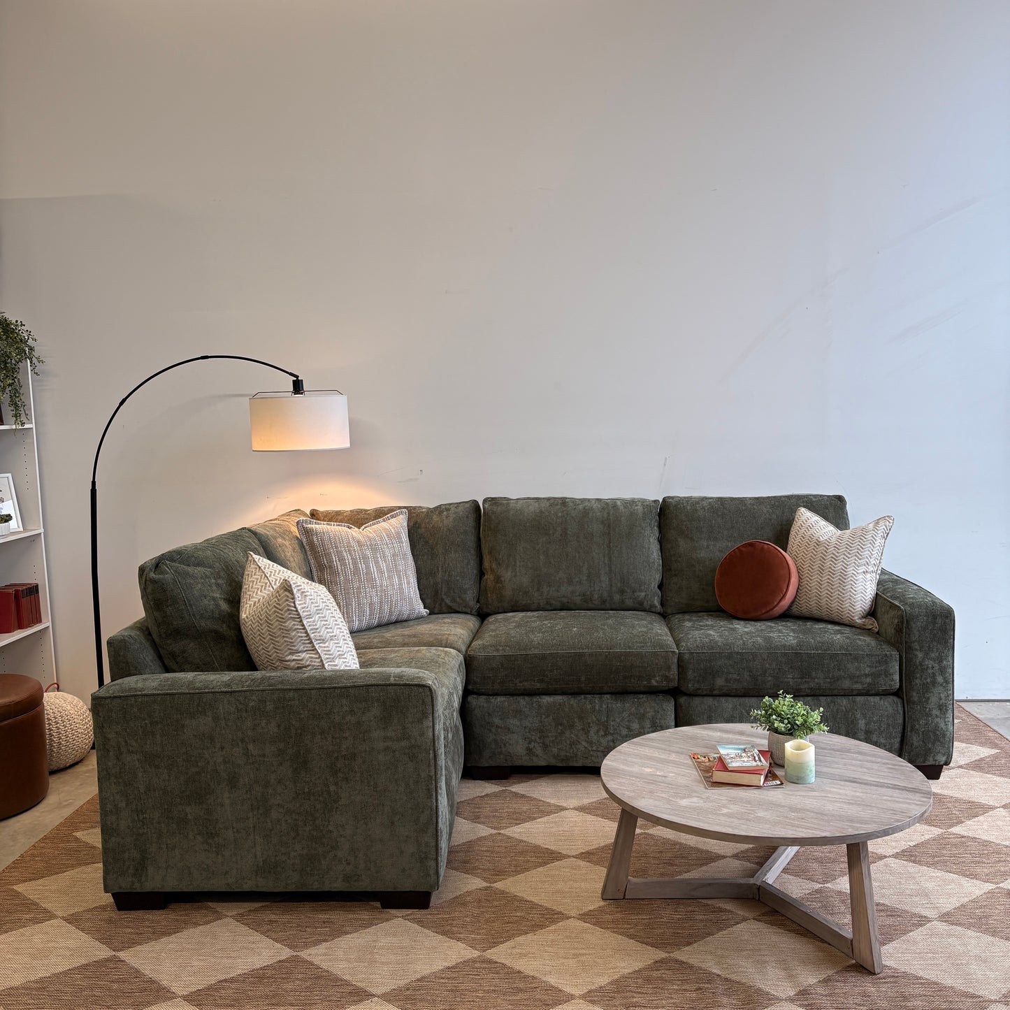 Atlas Modular L-Shape Enclosed in Green Chenille