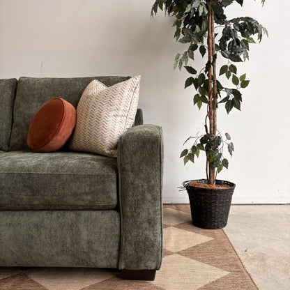 Atlas Modular Corner Sectional in Green Chenille