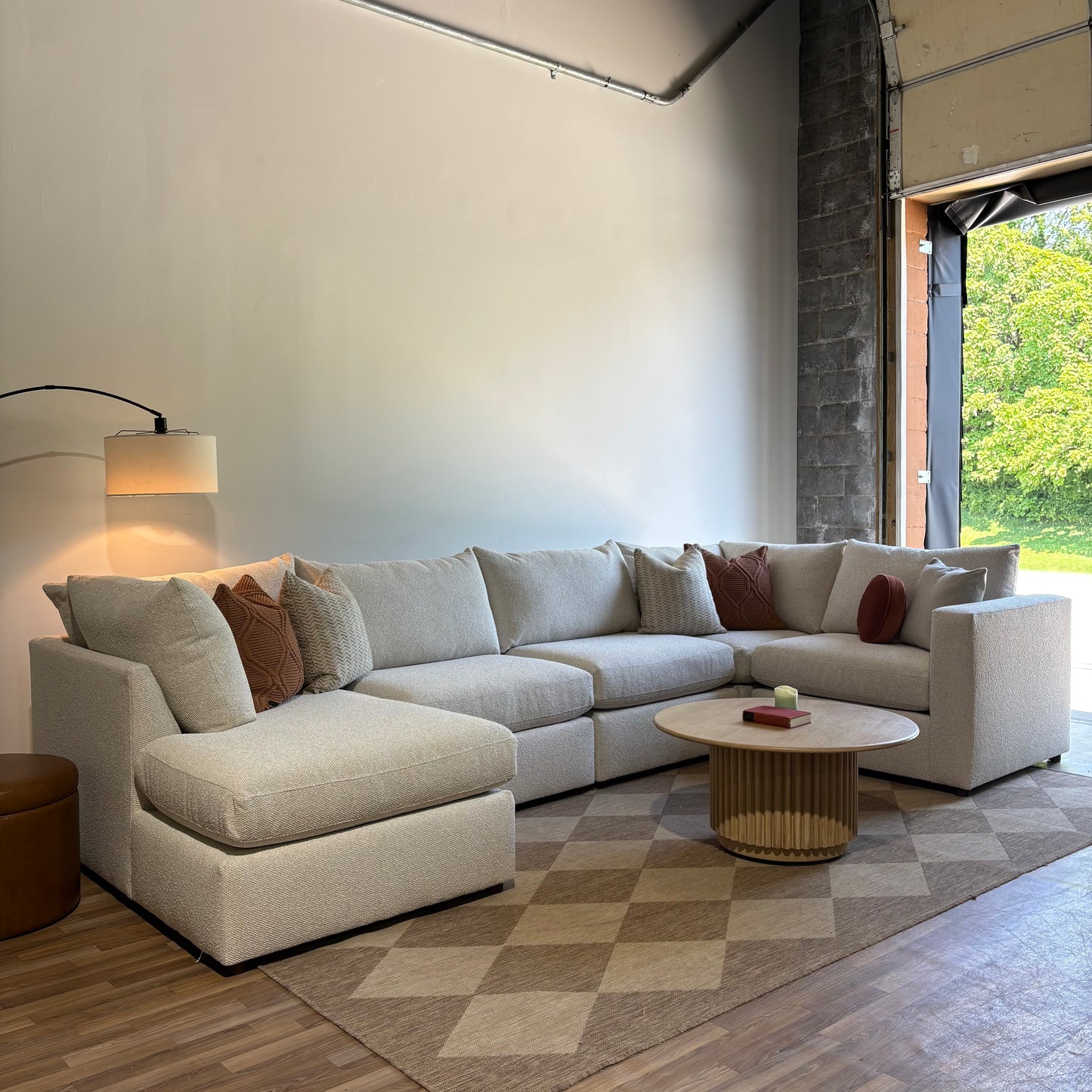 Bassett Beckham U-Shape Chaise Sectional in Revolution Performance Fabric