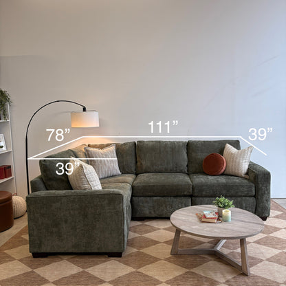 Atlas Modular L-Shape Enclosed in Green Chenille