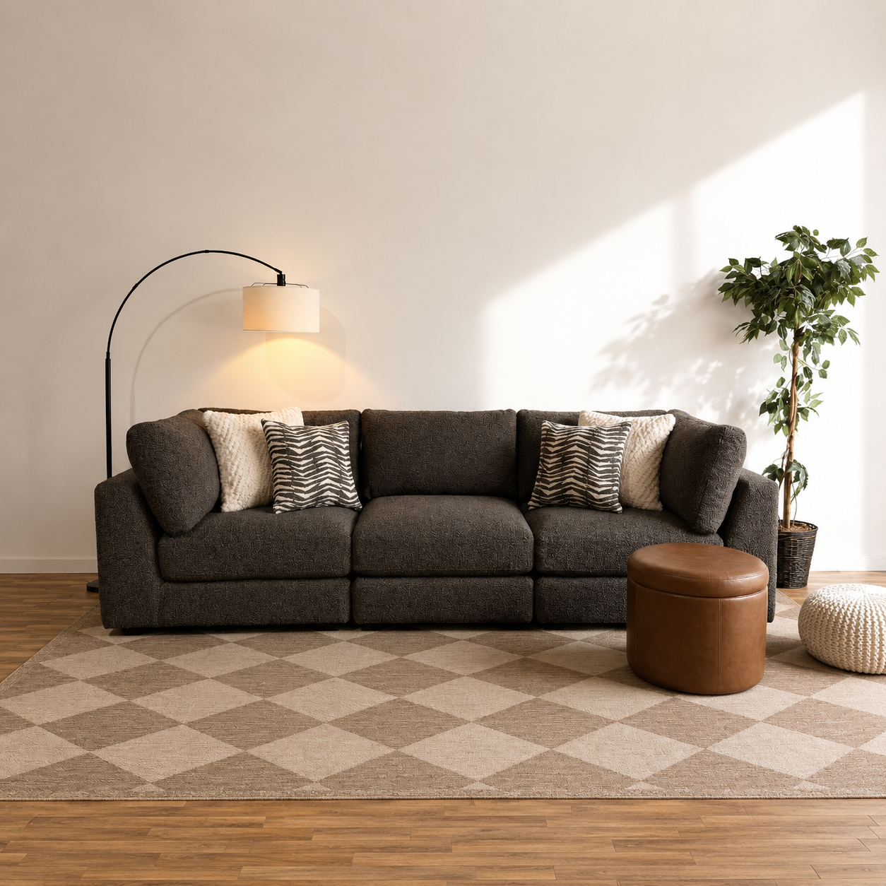 Georgia Sofa in Cream Boucle