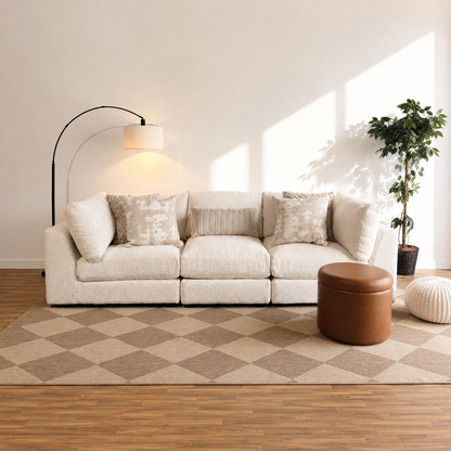 Georgia Sofa in Cream Boucle