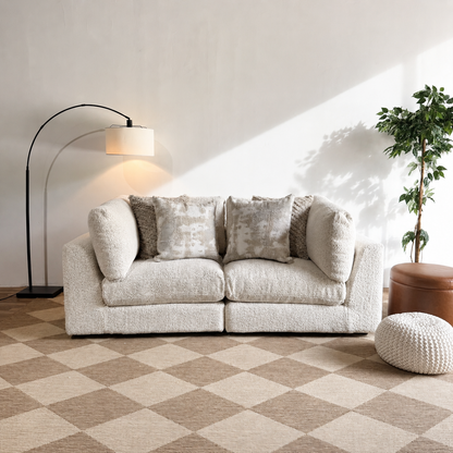 Georgia Loveseat in Cream Boucle
