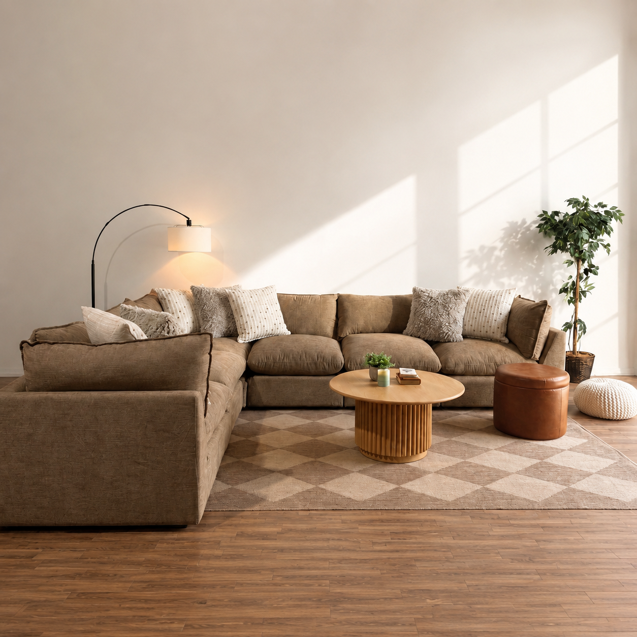 Mesa Grand Corner Sectional in Sage Green Chenille