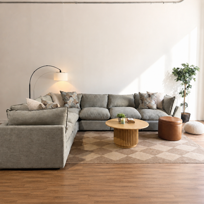 Mesa Grand Corner Sectional in Sage Green Chenille