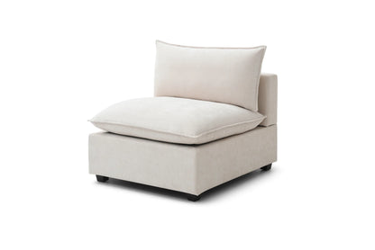 Bellamia Ottoman in Cream Performance Chenille
