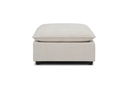 Bellamia Ottoman in Cream Performance Chenille