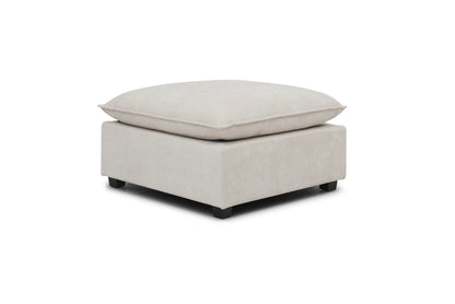 Bellamia Ottoman in Cream Performance Chenille