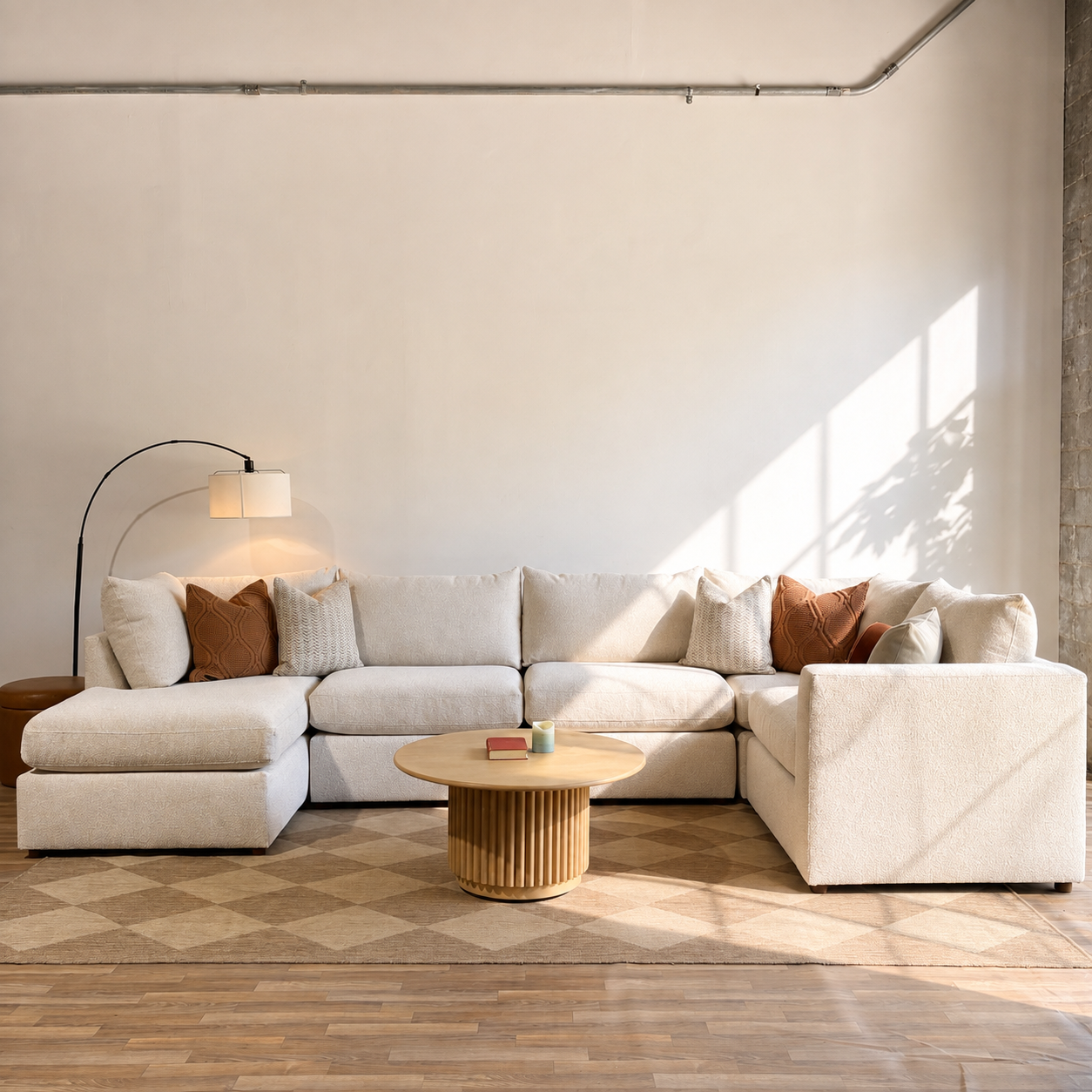 Bassett Beckham U-Shape Chaise Sectional in Revolution Performance Fabric