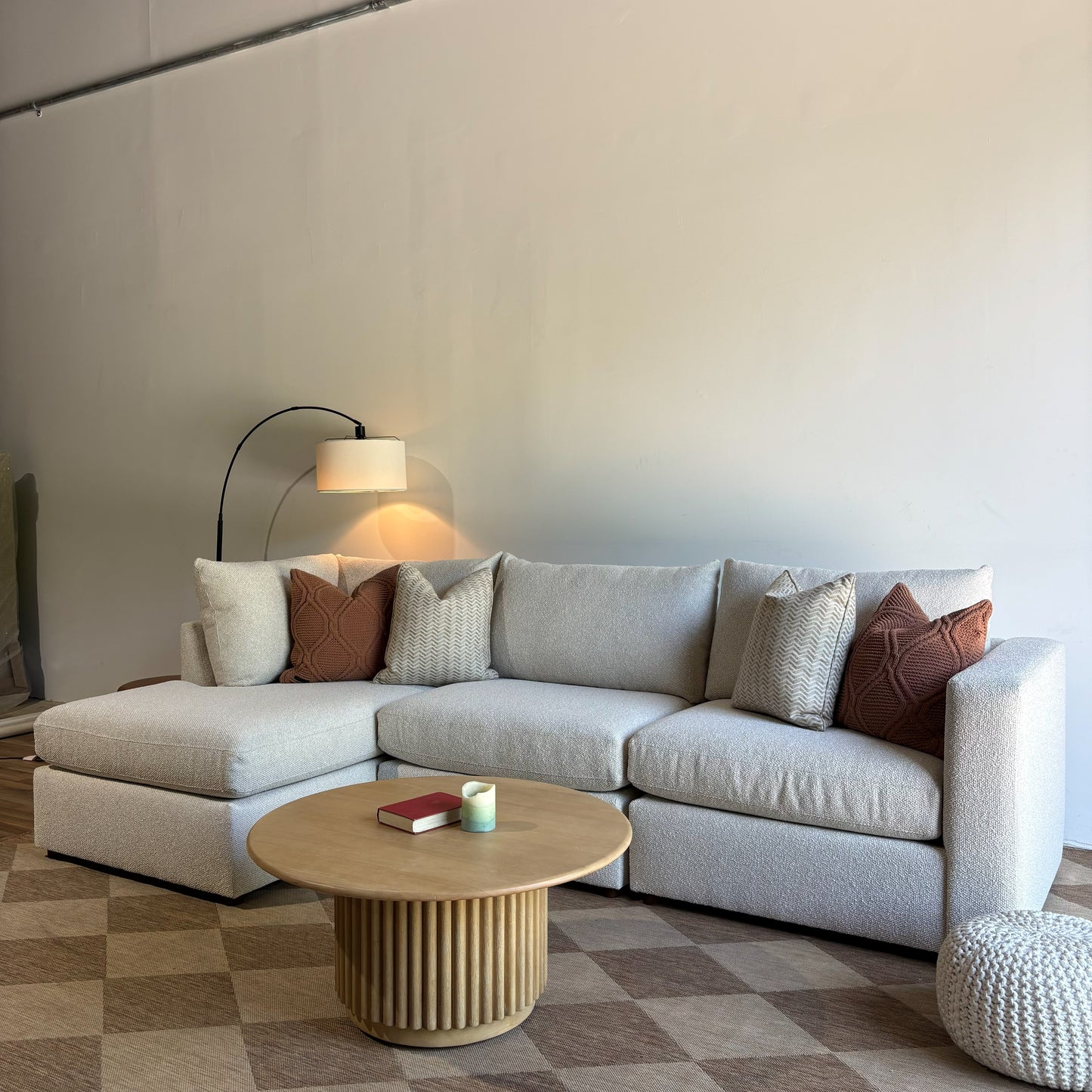 Bassett Beckham Chaise Sectional in Revolution Performance Fabric