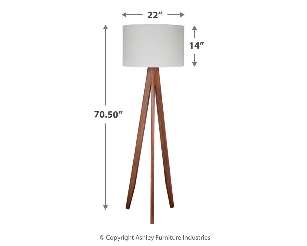 Harbor Floor Lamp dimension diagram