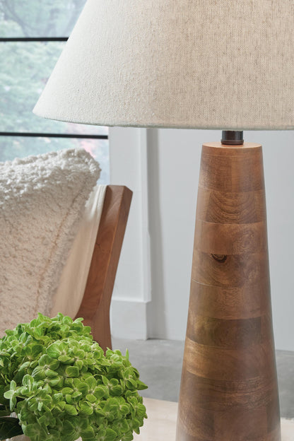 Danset Wood Table Lamp base detail