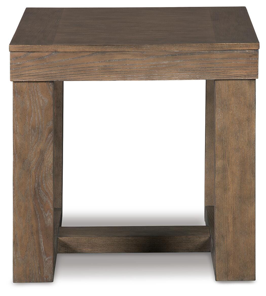 Cariton Square End Table head-on view