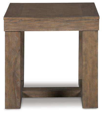 Cariton Square End Table head-on view