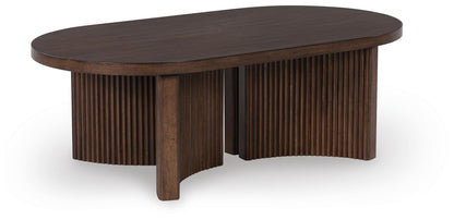 Korestone Oval Cocktail Table angle view
