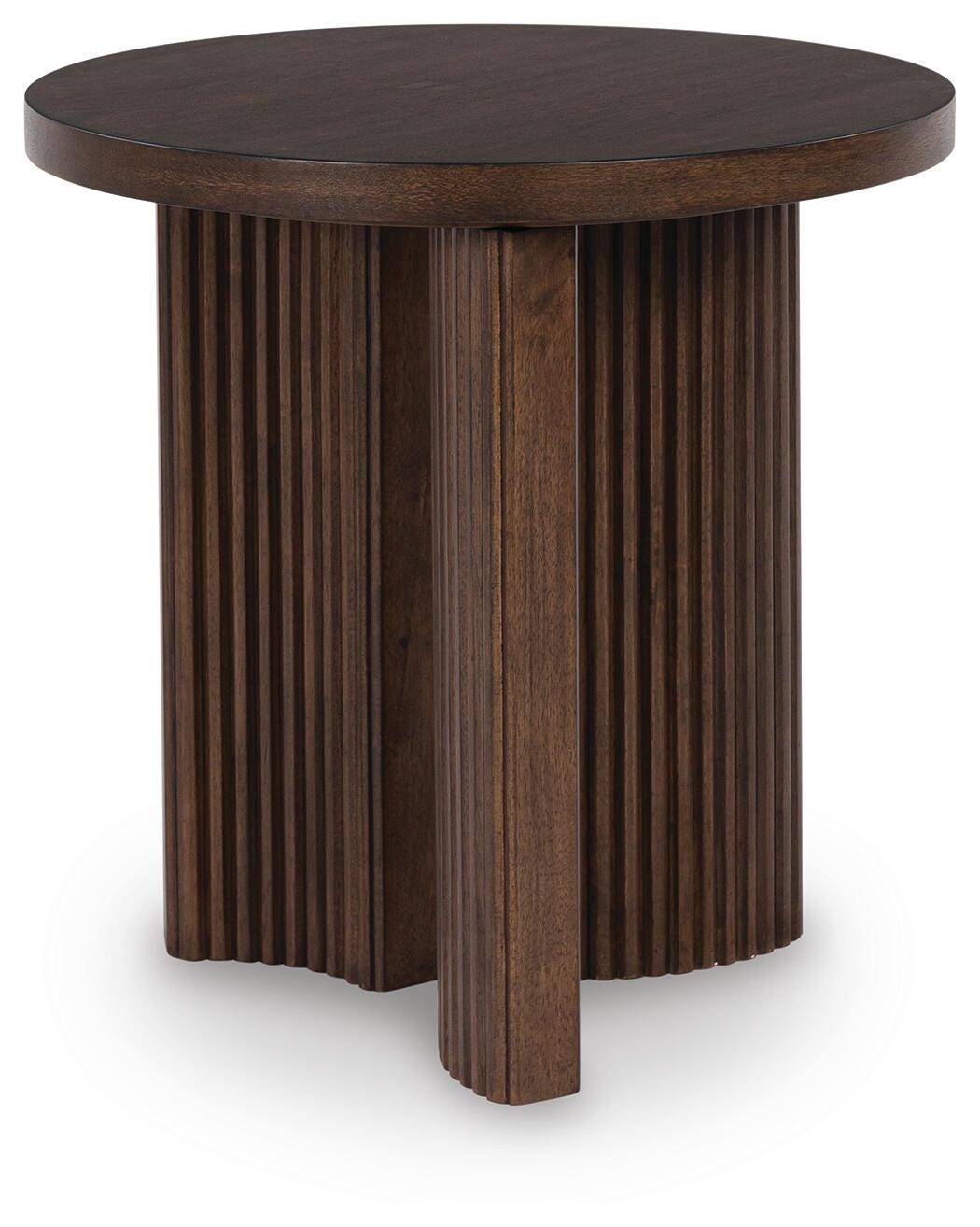 Korestone Round End Table head-on view