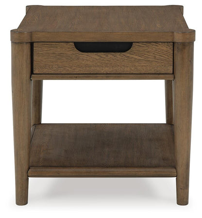 Roanhowe Rectangular End Table head-on view