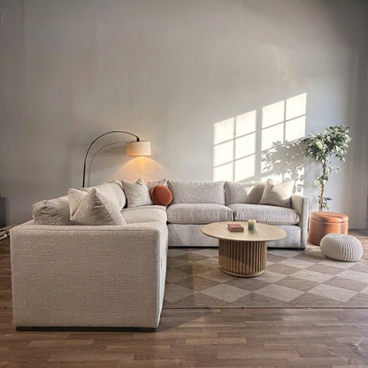 Brook Corner Sectional in Anquilla Ivory Performance Chenille — Kindred Couches
