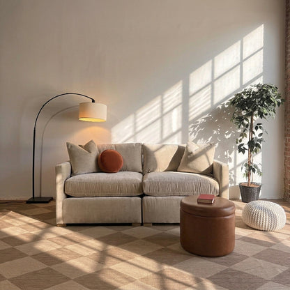 Brook Loveseat in Milano Sand Velvet — Kindred Couches