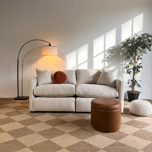 Brook Loveseat in Anquilla Ivory Performance Chenille — Kindred Couches