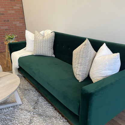 Joybird Korver Royal Evergreen Velvet Sofa