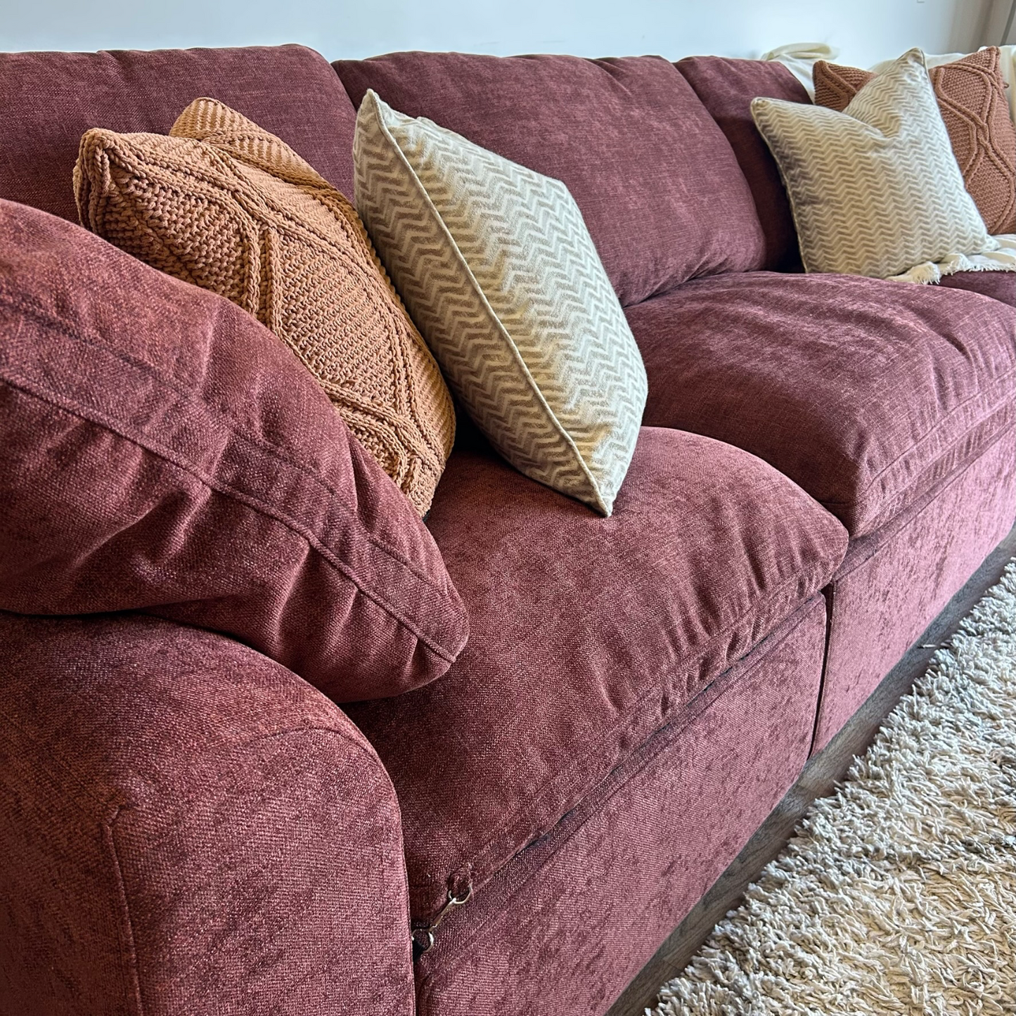 NEW Joybird Bryant Red 3 Piece Couch