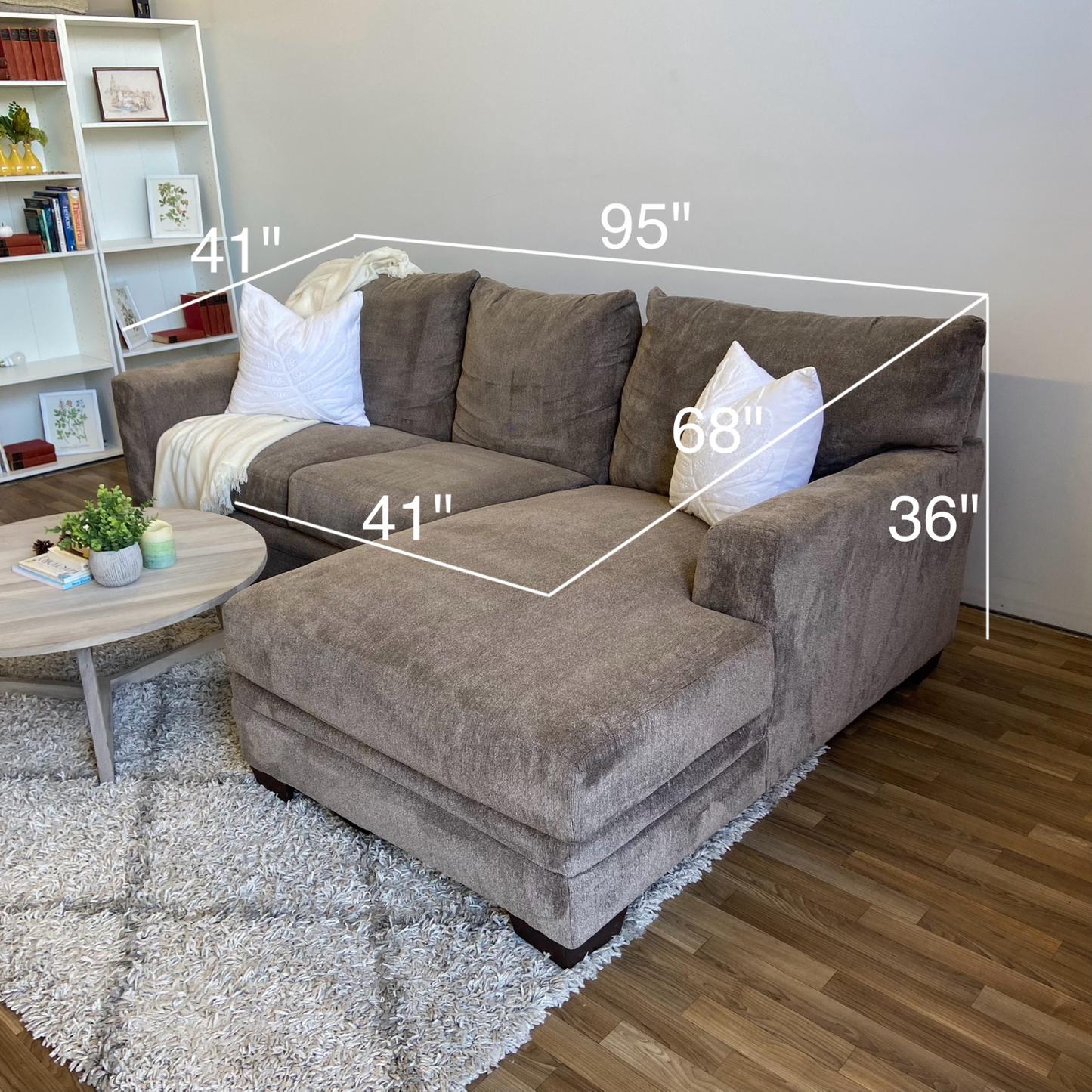 Bob’s Furniture  Sectional in Gray