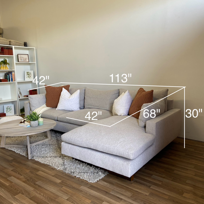 West Elm Harmony Sectional in Gray