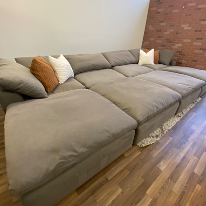 Bobs Dream Cloud Couch Modular Sectional in Gray