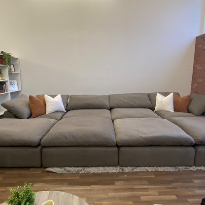 Bobs Dream Cloud Couch Modular Sectional in Gray