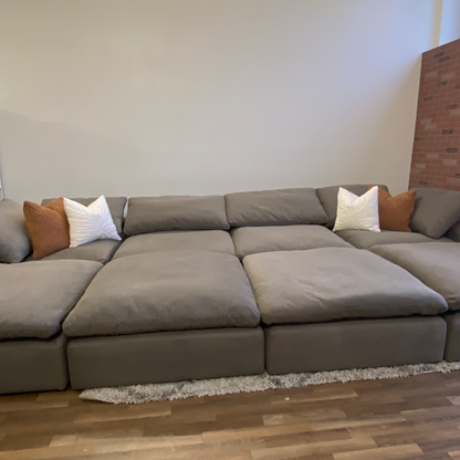 Bobs Dream Cloud Couch Modular Sectional in Gray