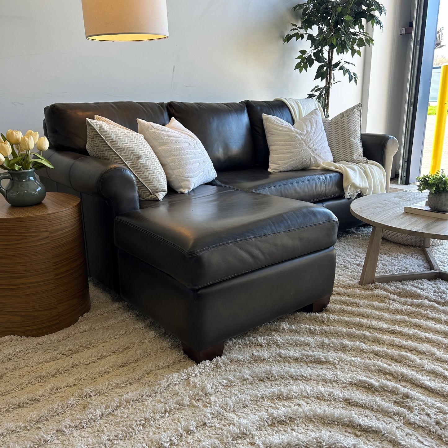 Pottery Barn Pearce 2-Piece Sectional in Dark Chocolate