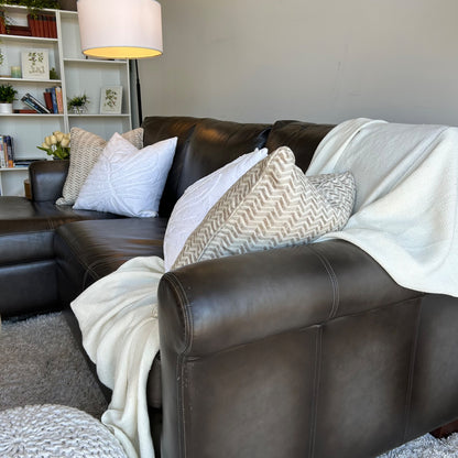Pottery Barn Pearce 2-Piece Sectional in Dark Chocolate