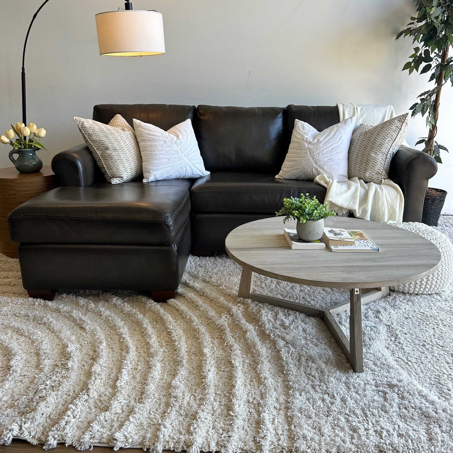 Pottery Barn Pearce 2-Piece Sectional in Dark Chocolate