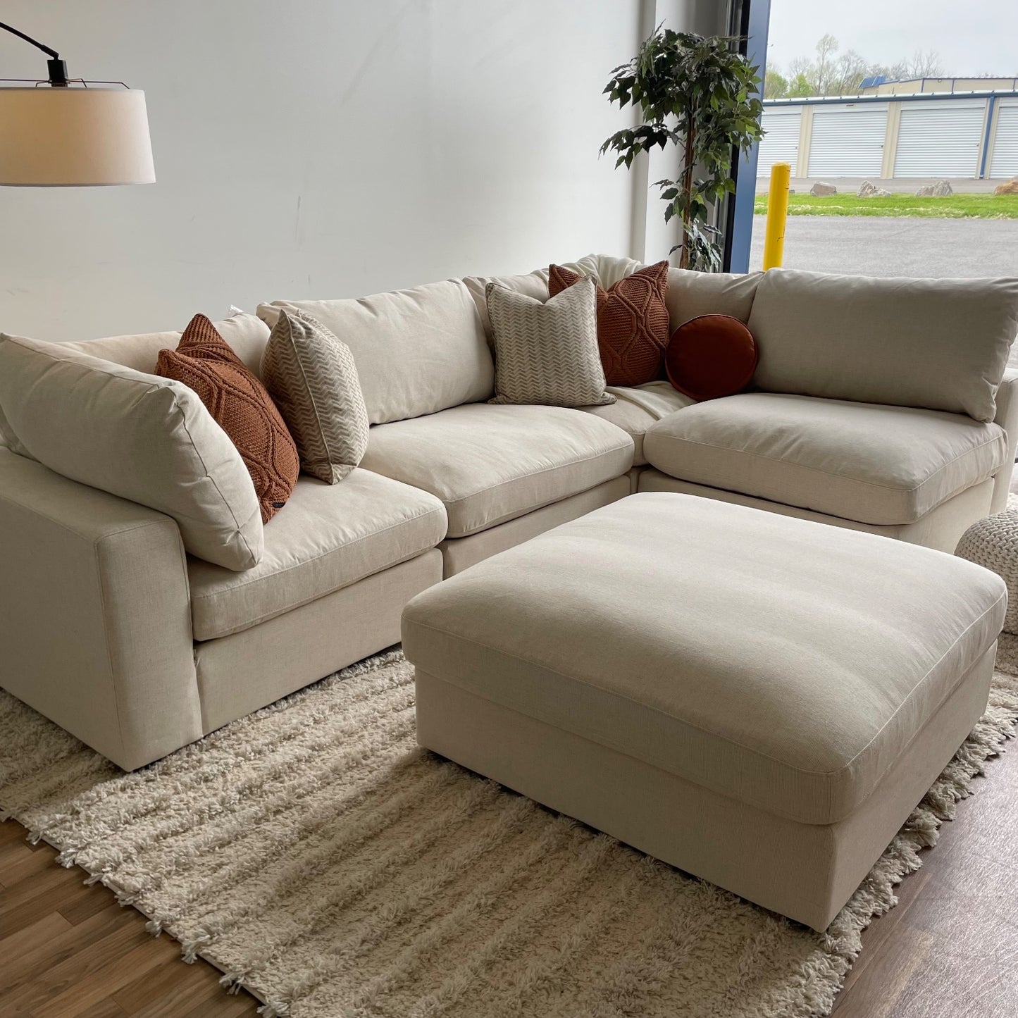 Serene 5 Piece Modular Cloud Couch in Linen Beige