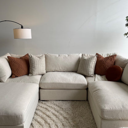 Serene 5 Piece Modular Cloud Couch in Linen Beige
