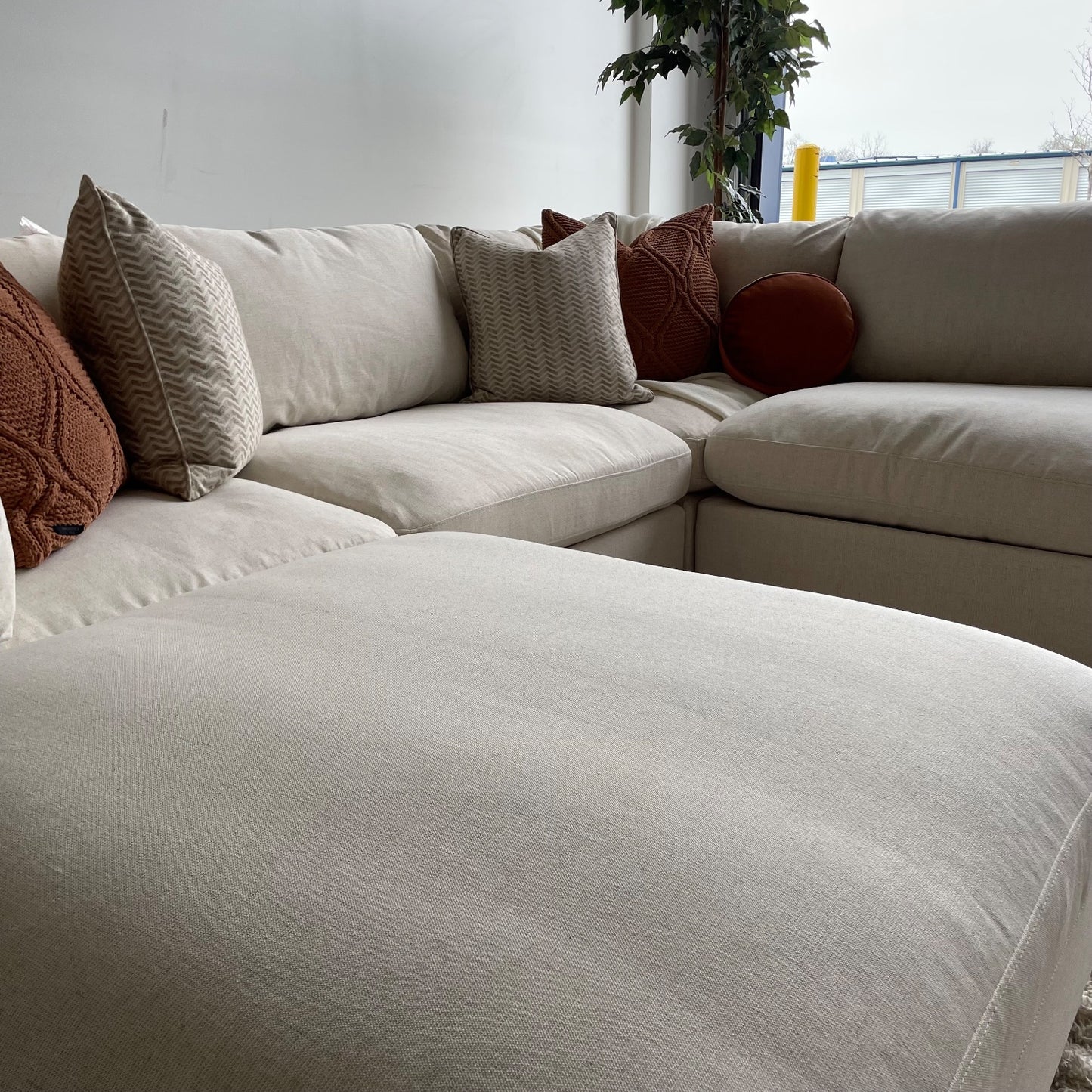 Serene 5 Piece Modular Cloud Couch in Linen Beige